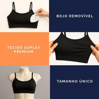 Imagem de Top Fitness Academia De Alcinha Ginastica Bojo Envio Rápido