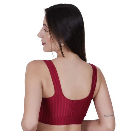 Imagem de Top Fitness com Bojo Removível 3D Cropped Academia Sustentação -c7 TOP NICOLE