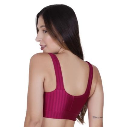 Imagem de Top Fitness com Bojo Removível 3D Cropped Academia Sustentação -c7 TOP NICOLE