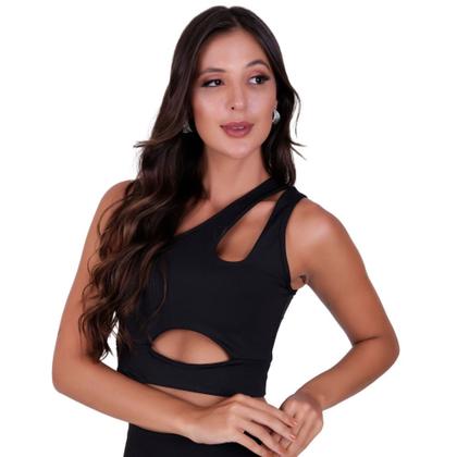 Imagem de Top Fitness com Decote para Academia Cropped Luna -c6 LUNA