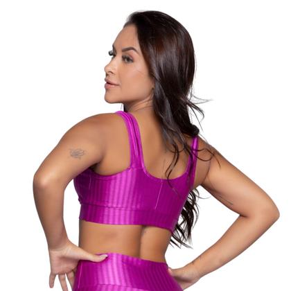 Imagem de Top Fitness New Zig Vekyo Modas Com Bojo Removível Roupa de Academia Corrida 