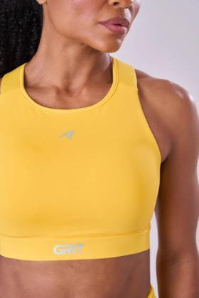 Imagem de Top grit bossa ajustável 1 bolso nadador fem amarelo vivo