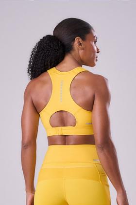Imagem de Top grit bossa ajustável 1 bolso nadador fem amarelo vivo