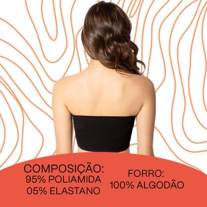 Imagem de Top Modelo Faixa Trifil Básica Lisa Modelo Bojo Removível