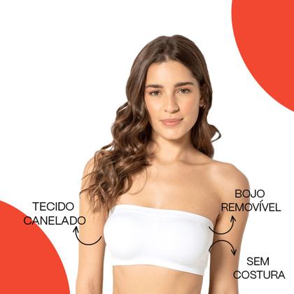 Imagem de Top Modelo Faixa Trifil Básica Lisa Modelo Bojo Removível