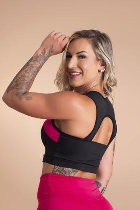 Imagem de Top Nadador Com Decote Nas Costas Feminino Fitness Academia Moda Treino F7 NEW STYLE