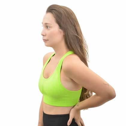 Imagem de Top Nadador Feminino Sustentação Roupa Academia Ginástica Fitness Lupo