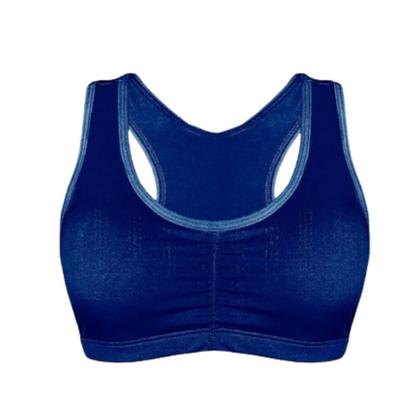 Imagem de Top Nadador Fitness Academia Com Bojo Removível Liso Feminino Treino Sutiã Soutien