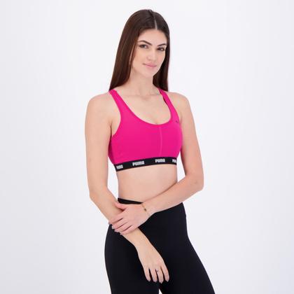 Imagem de Top Nadador Puma com Bojo Removível Feminino Rosa