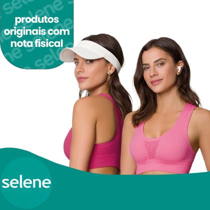 Imagem de Top Para Academia Selene Microfibra Sem Costuras Com Costas Nadadoras