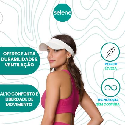 Imagem de Top Para Academia Selene Microfibra Sem Costuras Com Costas Nadadoras