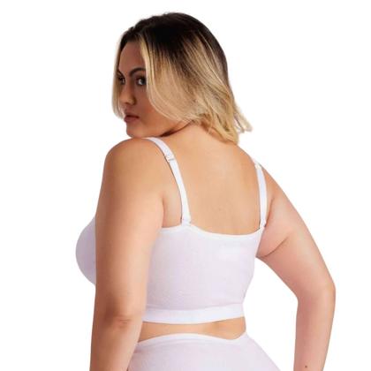 Imagem de Top Plus Size Em Algodão Com Bojo Removível Santa Passion
