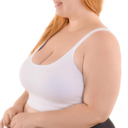 Imagem de Top Plus Size Em Algodão Com Bojo Removível Santa Passion