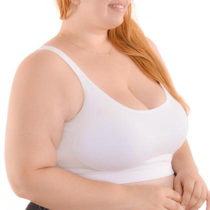 Imagem de Top Plus Size Em Algodão Com Bojo Removível Santa Passion