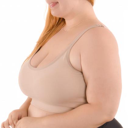 Imagem de Top Plus Size Em Algodão Com Bojo Removível Santa Passion