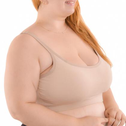 Imagem de Top Plus Size Em Algodão Com Bojo Removível Santa Passion