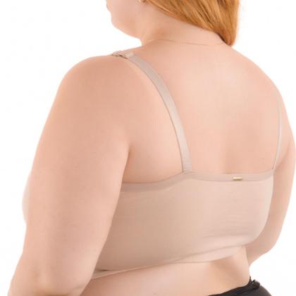 Imagem de Top Plus Size Em Algodão Com Bojo Removível Santa Passion