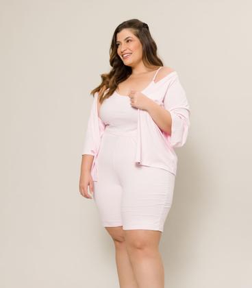 Imagem de Top Plus Size Feminino Evanilda Rosa