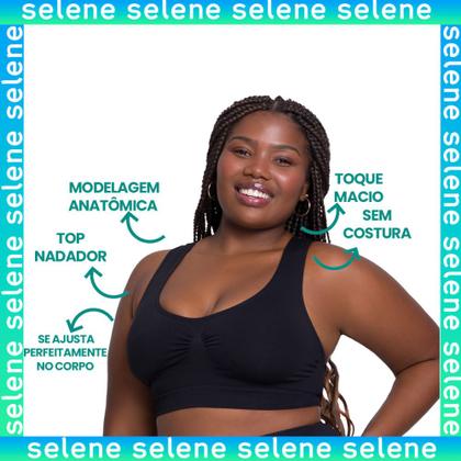 Imagem de Top Selene Plus Size Tamanhos Grandes Sem Costura Com Alça Larga E Conforto