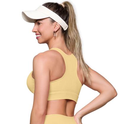 Imagem de Top Sem Costura Feminino Selene Sem Bojo Fitness Academia