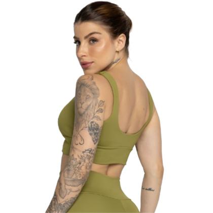 Imagem de Top Smart Alça Grossa Bella Fiore Alta Compressão Sem Bojo Treino Academia Moda Fitness