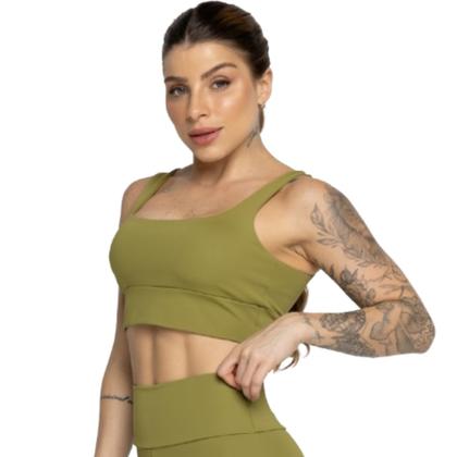 Imagem de Top Smart Alça Grossa Bella Fiore Alta Compressão Sem Bojo Treino Academia Moda Fitness