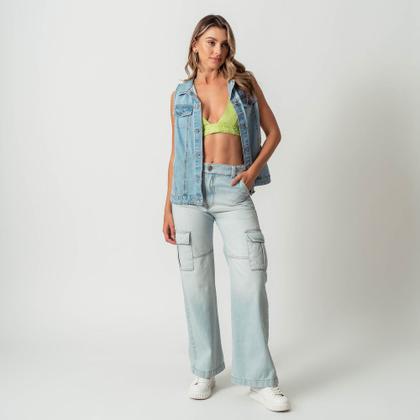 Imagem de Top Sutien Jeans Color Verde Lima