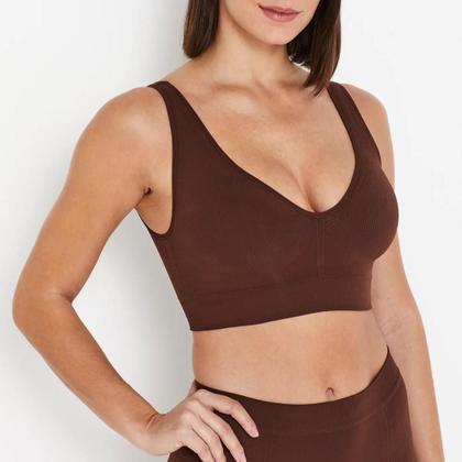 Imagem de Top Sutop Cropped Sport Sem Bojo e Aro Decote em V Liz 71303