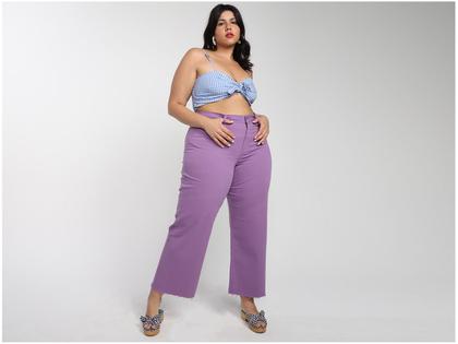 Imagem de Top Vista Magalu Amarração Frontal Xadrez