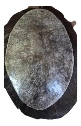 Imagem de Topo de cabeça Prótese Capilar 14x13cm Micropele Castanho Escuro Comprimento 43cm