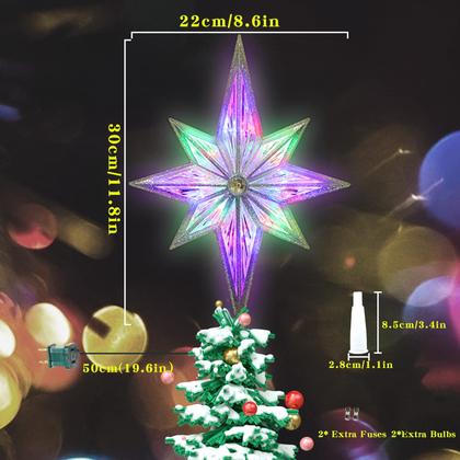 Imagem de Topper de árvore de Natal LAMPHOME Bethlehem Star LED multicolorido