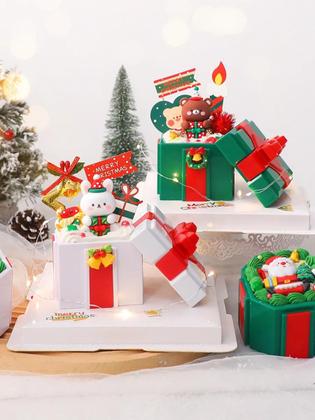 Imagem de Topper de Bolo de Natal com Papai Noel - Decoração para Bolos e Cupcakes (2024/2025)