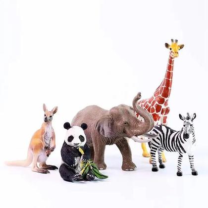 Imagem de Topper de Bolo Selva Safari - Girafa, Leão, Tigre e Elefante - Decoração de Aniversário e Chá de Bebê