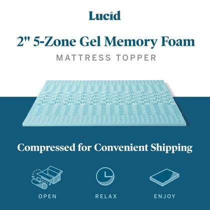 Imagem de Topper Lucid Memory Foam 5 Zone Gel Twin de 2 polegadas