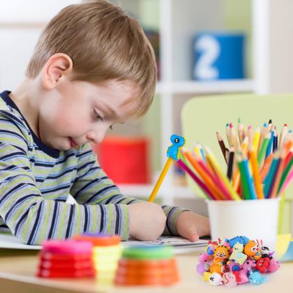 Imagem de Toppers de lápis Kolewo4ever 100 peças de silicone para animais