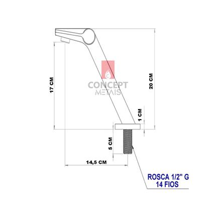 Imagem de Torneira 1017 para banheiro luxo requinte cromado 1/4