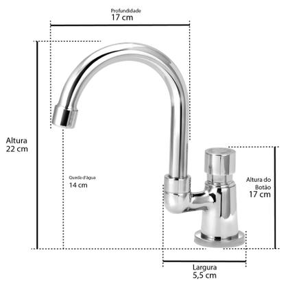 Imagem de Torneira Automática Furkin Para Banheiro Com Bica Móvel