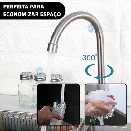 Imagem de Torneira Banheiro 1/4 De Volta Lavatório Mesa Com Arejador Econômico