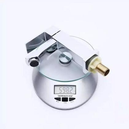 Imagem de Torneira Banheiro Lavabo Pia Cuba Luxo Cromada 1/4 de Volta- Fino Inox