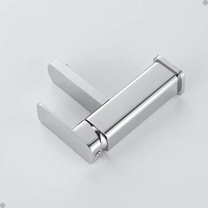 Imagem de Torneira banheiro misturador monocomando lavatório quadrada cromada bica baixa lavabo