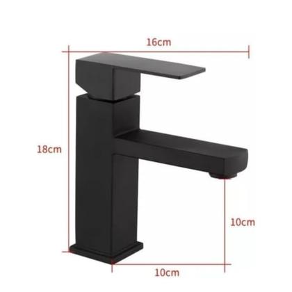 Imagem de Torneira black abs monocomando com misturador água quente e fria para cubas e pias sofisticadas