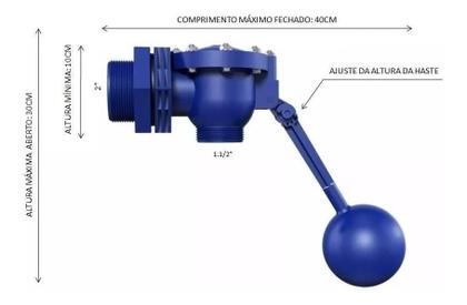 Imagem de Torneira Bóia Alta Vazão Inteligente 2'' + Flange 60Mm X 2