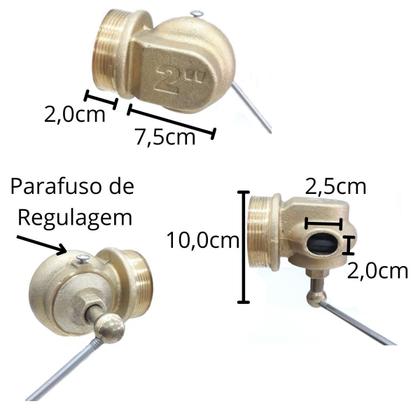 Imagem de Torneira Boia Vasão Total 2 Metal Caixa D Agua E Cisterna