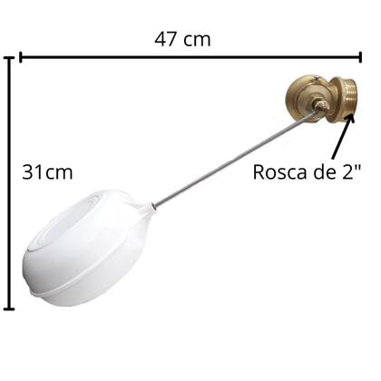 Imagem de Torneira Boia Vasão Total 2 Metal Caixa D Agua E Cisterna