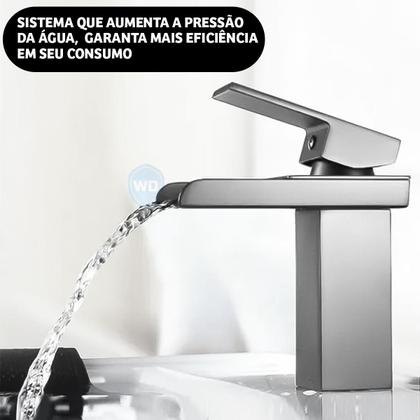 Imagem de Torneira Cascata Banheiro Monocomando Lavabo Quente E Fria