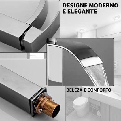 Imagem de  Torneira Cascata Bica Alta Banheiro Monocomando Q&F