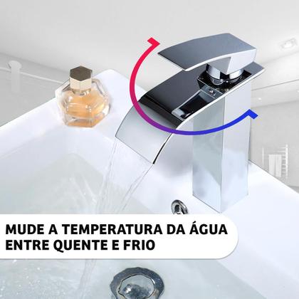 Imagem de  Torneira Cascata Bica Alta Banheiro Monocomando Q&F