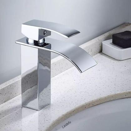 Imagem de Torneira Cascata Bica Baixa Banheiro Misturador Monocomando GT840 - Lorben