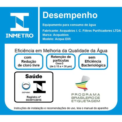 Imagem de Torneira com filtro bica móvel de parede quadriseta - Acqua E05 (Branco)