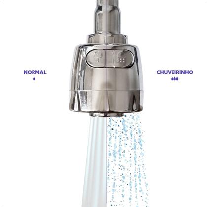 Imagem de Torneira Com Filtro Cozinha Parede Bica Móvel Flexível Gourmet + 1 Refil Extra